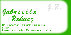 gabriella rakusz business card